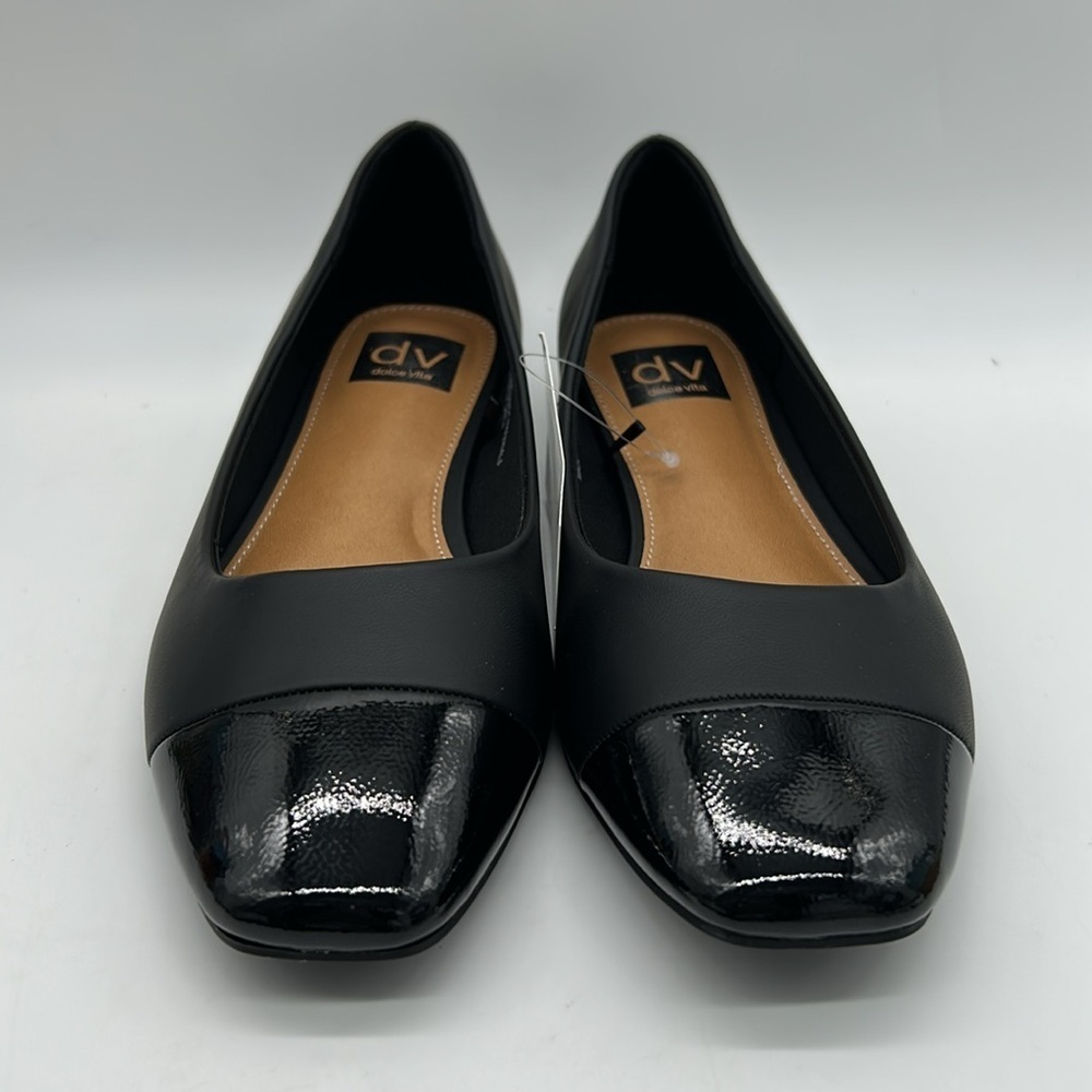 DV by Dolce Vita Malanie Black Toe Cap Ballet Flats | Size 9 | New With Box - Picture 6 of 13